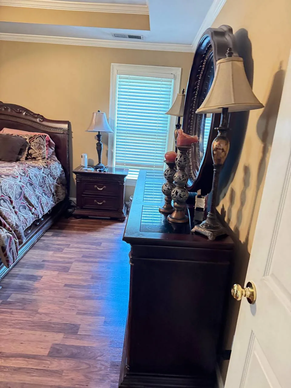 A bedroom cleaned by the Nexo Cleaning Services team