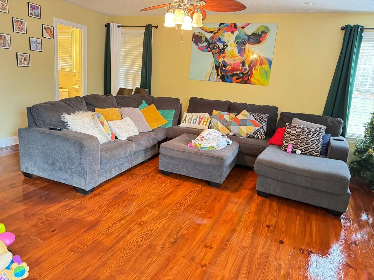 A living room cleaned by the Nexo Cleaning Services team