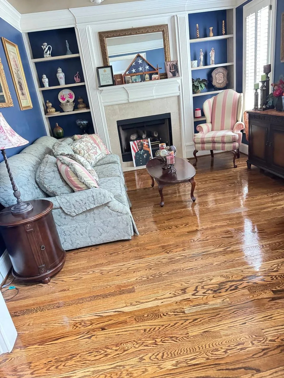 A living room cleaned by the Nexo Cleaning Services team